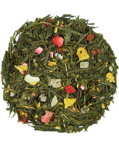 Herbata Zielona – Zielona Szampańska – z Płatkami Migdałowymi