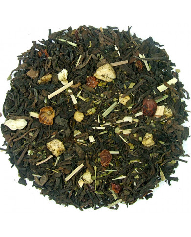 Herbata pu erh Fitnes - trawa cytrynowa i yerba mate