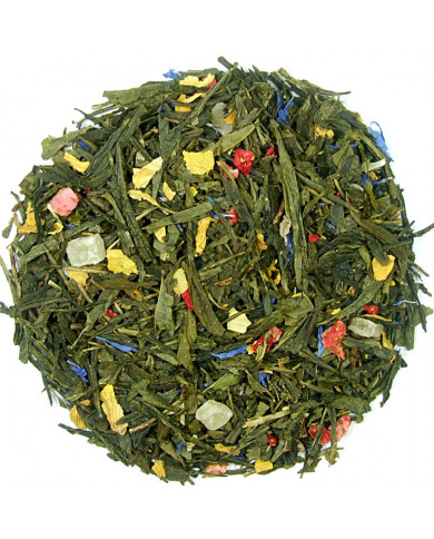 Herbata Zielona Smakowa - Zielony Raj - sencha, kwiaty i owoce