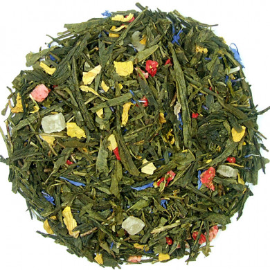 Herbata Zielona Smakowa - Zielony Raj - sencha, kwiaty i owoce