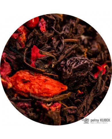 Herbata Czarna Smakowa - Energetyczne Winogrono z czerwonym pieprzem i suszonym winogronem
