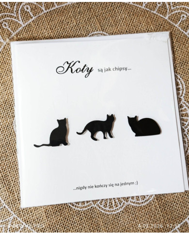Kartka Okolicznościowa - koty