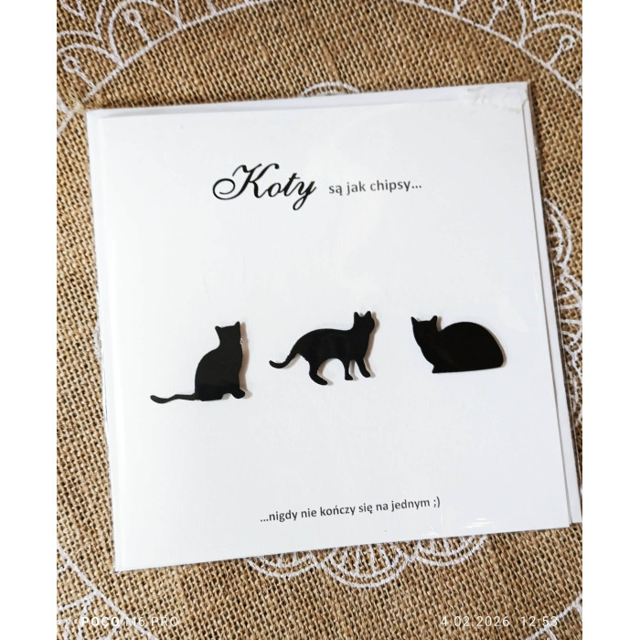Kartka Okolicznościowa - koty